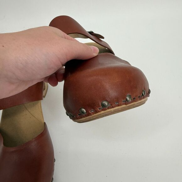 DANSKO Thea Clog Sandal Brown Buckle Mary Jane Leather Boho Size EU 41 10.5-11 - Picture 3 of 13